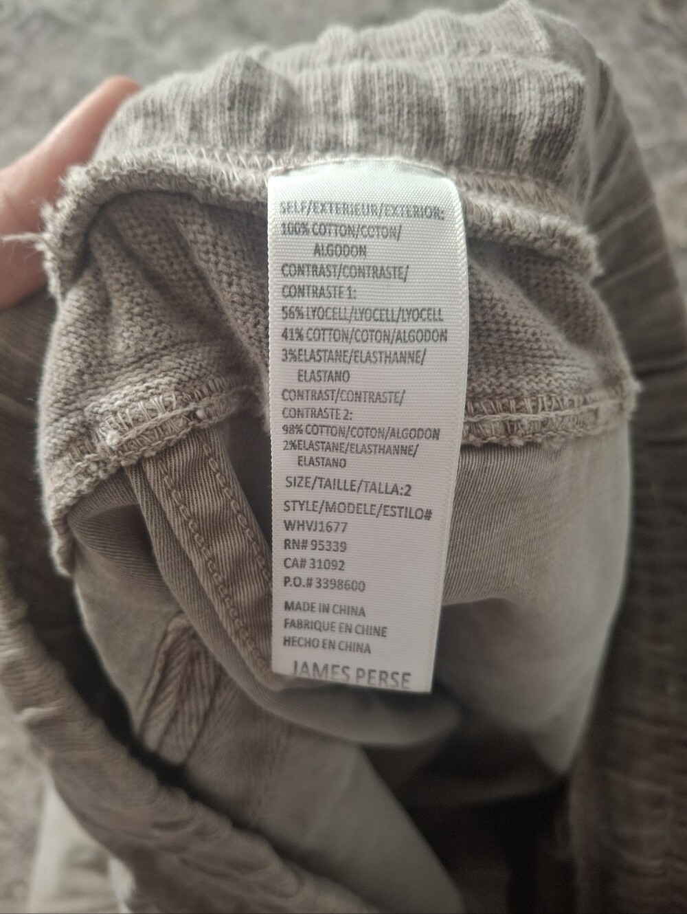 James Perse Mixed Media Pant in Coyote - Picture 16 of 16